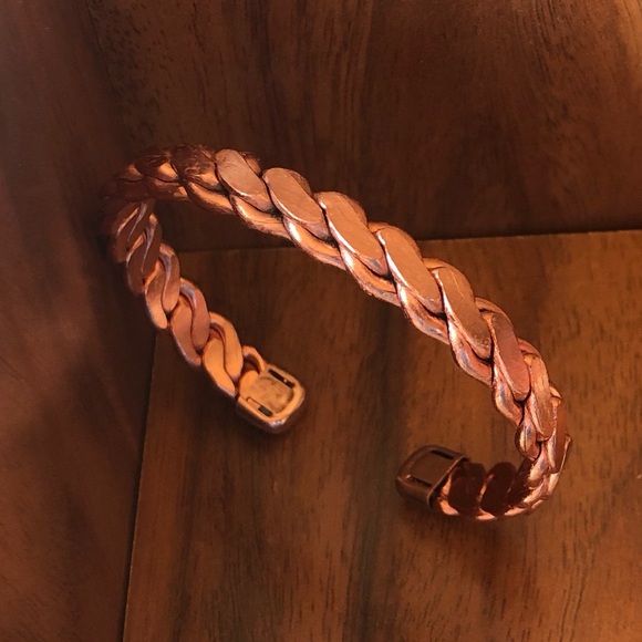 Pure Copper Bracelet Solid Classic Twist Design Copper Bracelet - Picture 6 of 11